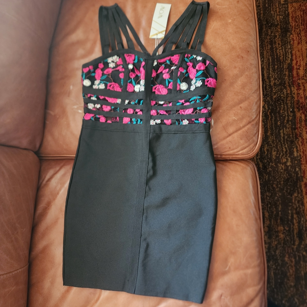 Elegant Black Floral Dress